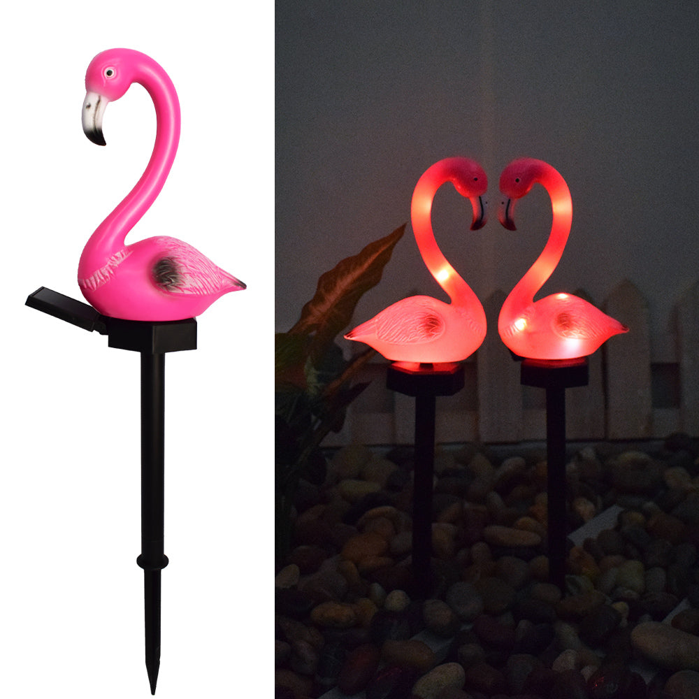 New LED Solar Outdoor Landscape Lights Flamingo One For Three Modern Garden Lights Garden Decoration Lawn Lights